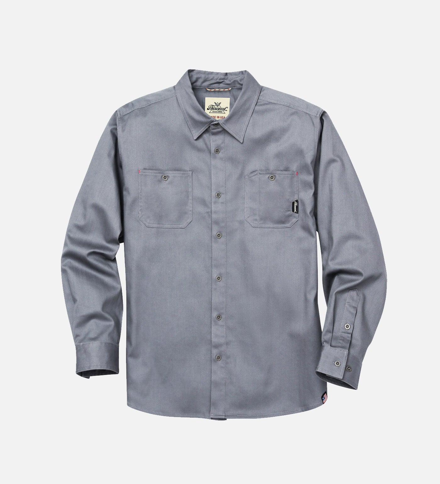 Thorogood Men's Water Repellent Heavyweight Utility Long Sleeve Shop Shirt USA Made